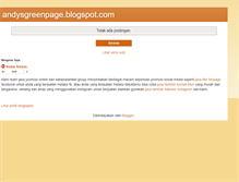 Tablet Screenshot of andysgreenpage.blogspot.com