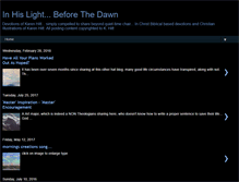 Tablet Screenshot of inhislightbeforethedawn.blogspot.com