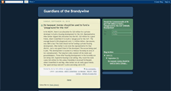 Desktop Screenshot of guardiansofthebrandywine.blogspot.com