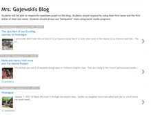 Tablet Screenshot of mrsgajewskisblog.blogspot.com