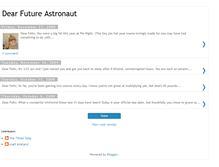 Tablet Screenshot of dearfutureastronaut.blogspot.com