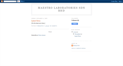 Desktop Screenshot of maestrolaboratories.blogspot.com