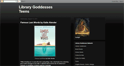 Desktop Screenshot of librarygoddesses-teens.blogspot.com