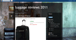 Desktop Screenshot of luggage-reviews-2011.blogspot.com