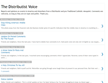 Tablet Screenshot of distributistvoice.blogspot.com