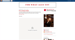 Desktop Screenshot of forwhatalesyou.blogspot.com