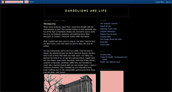 Desktop Screenshot of dandelionsarelife.blogspot.com