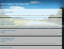 Tablet Screenshot of 2012-fashion-tote-bag-sale.blogspot.com