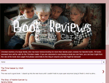 Tablet Screenshot of bookreviewsbycarla.blogspot.com
