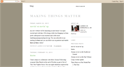 Desktop Screenshot of makingthingsmatter.blogspot.com