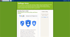 Desktop Screenshot of haflingerhorse1973.blogspot.com