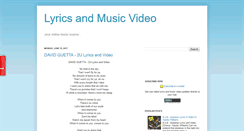 Desktop Screenshot of lyricsandmusicvideo.blogspot.com