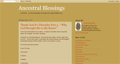 Desktop Screenshot of ancestralblessings.blogspot.com