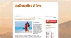 Desktop Screenshot of mathematicsoflove.blogspot.com