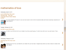 Tablet Screenshot of mathematicsoflove.blogspot.com