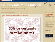 Tablet Screenshot of laciguenitamodainfantilcartagena.blogspot.com