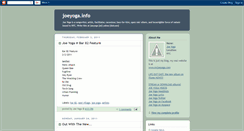 Desktop Screenshot of joeyoga.blogspot.com