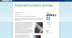 Desktop Screenshot of fracturedhumerusjourney.blogspot.com