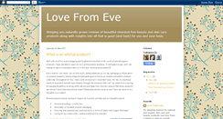 Desktop Screenshot of lovefromeveblog.blogspot.com