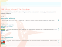 Tablet Screenshot of esl4free.blogspot.com
