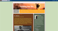 Desktop Screenshot of holdingthelife.blogspot.com