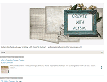 Tablet Screenshot of createwithalyson.blogspot.com