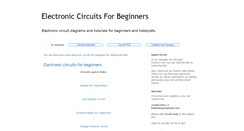 Desktop Screenshot of electroniccircuitsforbeginners.blogspot.com