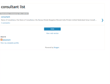 Tablet Screenshot of consultantlist.blogspot.com