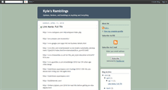 Desktop Screenshot of kylesramblings.blogspot.com