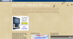 Desktop Screenshot of defeatobama2012.blogspot.com