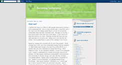 Desktop Screenshot of becomingsustainable.blogspot.com