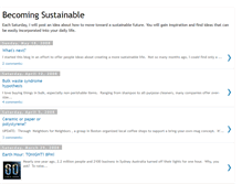 Tablet Screenshot of becomingsustainable.blogspot.com