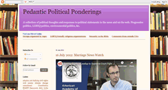 Desktop Screenshot of pedanticpoliticalponderings.blogspot.com