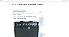 Desktop Screenshot of guitaramplifierspeakersreview.blogspot.com