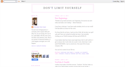 Desktop Screenshot of dontlimityourself.blogspot.com