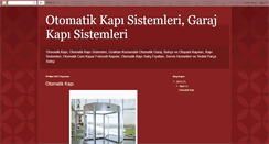 Desktop Screenshot of otomatik-kapi-sistemleri.blogspot.com