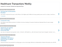 Tablet Screenshot of healthcaretransactions.blogspot.com
