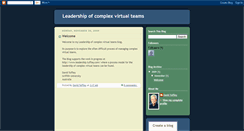 Desktop Screenshot of leadershipofcomplexvirtualteams.blogspot.com