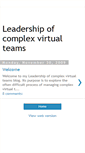 Mobile Screenshot of leadershipofcomplexvirtualteams.blogspot.com