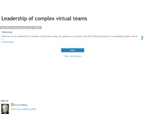 Tablet Screenshot of leadershipofcomplexvirtualteams.blogspot.com