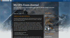 Desktop Screenshot of mycpaexamjournal.blogspot.com