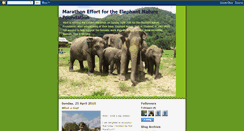 Desktop Screenshot of elephantmarathon.blogspot.com