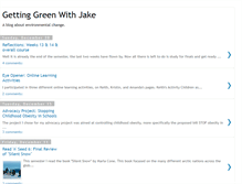 Tablet Screenshot of gettinggreenwithjake.blogspot.com