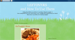 Desktop Screenshot of how-to-use-leftovers.blogspot.com