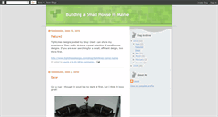 Desktop Screenshot of buildingasmallhouseinmaine.blogspot.com