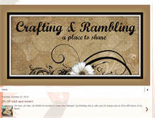 Tablet Screenshot of crystalscraftingandrambling.blogspot.com