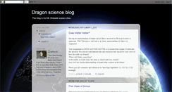 Desktop Screenshot of dragonscienceblog.blogspot.com