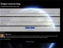 Tablet Screenshot of dragonscienceblog.blogspot.com