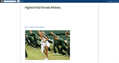 Desktop Screenshot of highestpaidfemaleathletes.blogspot.com