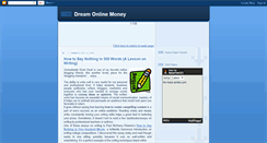 Desktop Screenshot of dream-online-money.blogspot.com